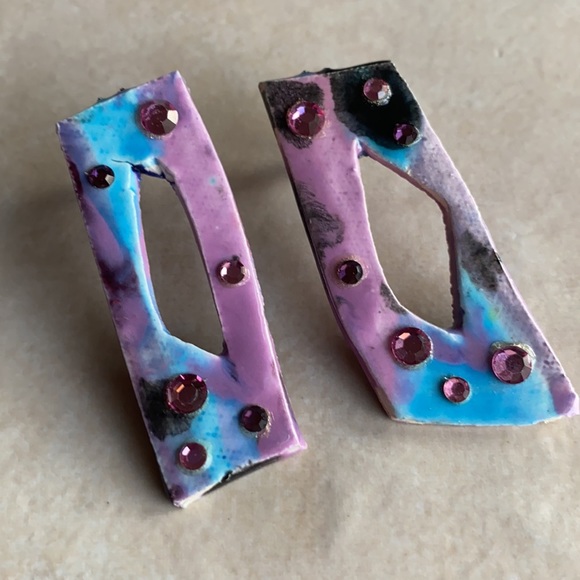 Vintage Artisan Crafted Statement Earrings - Picture 6 of 14